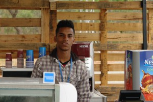 Fußballer Julio besserte sich auf der COP20 sein Fußballer-Gehalt auf.  Foto: privat