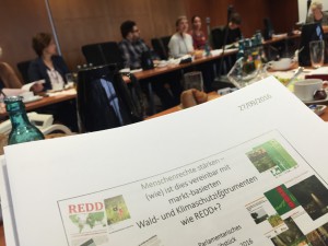 Wald- und Klimaschutz versus Menschenrechte im Bundestag (Foto: Privat)