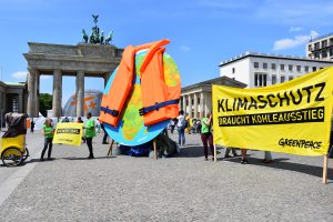 Klimadialog: Greenpeace-Protest auf dem Pariser Platz (Foto: privat)