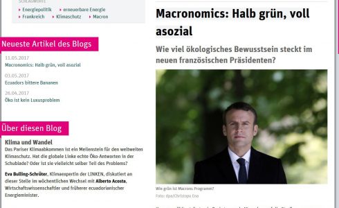 Als Ex-Wirtschaftsminister machte sich Macron für Atomkraft stark (Bild: ND/Screenshot)